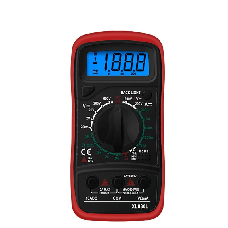 Urijk 1 шт. XL830L цифровой мультиметр ЖК дисплей с подсветкой переменный/постоянный