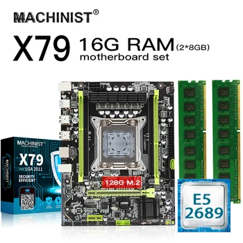 

X79 motherboard set kit lga 2011 with Intel Xeon E5 2689 CPU 2*8GB（16GB） 1600MHz DDR3 ECC REG memory RAM MATX NVME M.2 128GB SSD