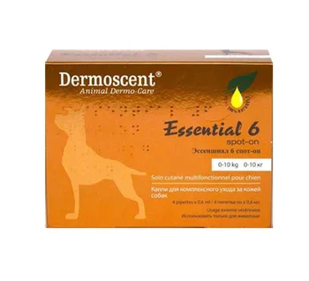 

LDCA ESSENSHIAL 6 spot-drops for dogs weighing 10 to 20 kg for complex skin care Essential 6 (yn. 4 pipettes) LDCA