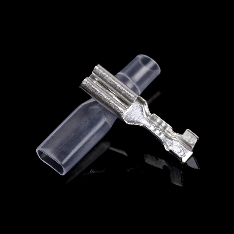 NEW Hot Sale 4.8mm Crimp Terminal Female Spade Connector 22-16AWG w/ Insulating Sleeve Spade Cable Wire Terminals