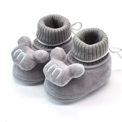2021 Winter New Infant Cotton Shoes Warm Shoes Plush Thickened Medium And High Tube Sock Shoes Baby Toddler Soft Shoes