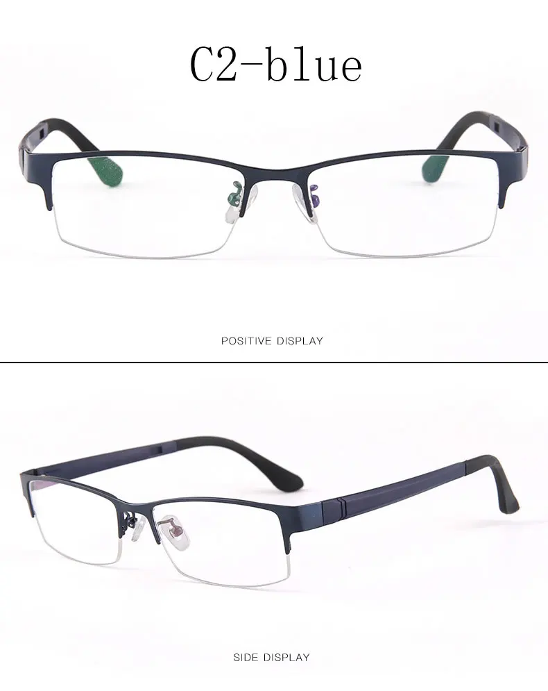 Оправа для очков из PAMULAR сплава, Мужские квадратные очки для близорукости по рецепту, оправа для очков, полуоправа, оптические мужские корейские очки 8053