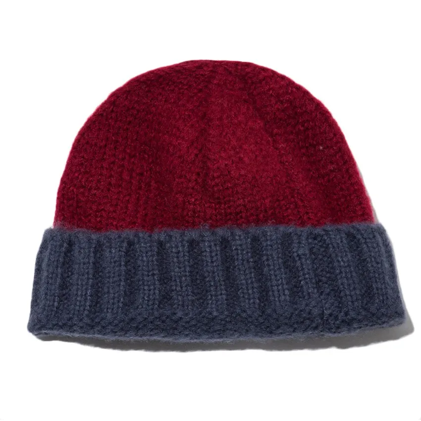 Wine red-Grey JNKET, новинка, Осень-зима, мужские и женские шапки с черепом, вязаные шапочки, шапка без полей, хип-хоп кепка, уличная Спортивная Кепка, Casquette - Цвет: Wine red-Grey