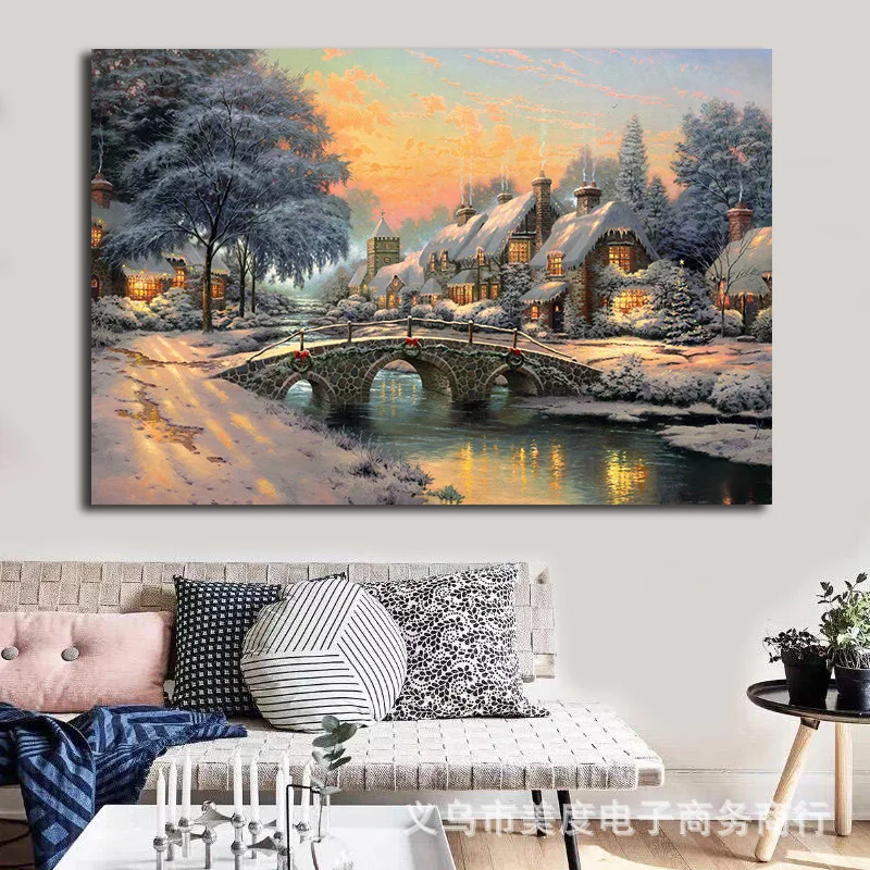 

Christmas Theme Home Decoration Frameless Painting Modern Decorative Picture AliExpress Wish New Style High-definition Spray-pri