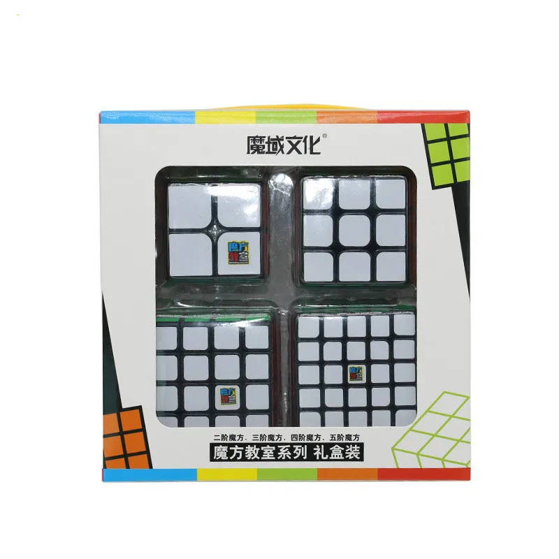 Игрушки для взрослых Набор скоростных кубиков, Moyu Mofang Jiaoshi MF2S 2x2 MF3S 3x3 MF4S 4x4 MF5S 5x5 Невидимый волшебный куб 234 набор с подарочной коробкой
