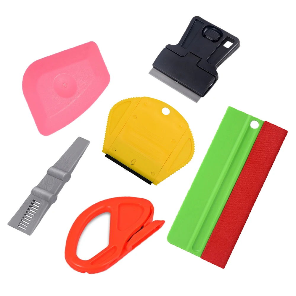 

EHDIS Vinyl Film Wrapping Tools Set Car Sticker Squeegee Snap off Scraper Window Tint Tool Scraper Auto Car Exterior Accessories