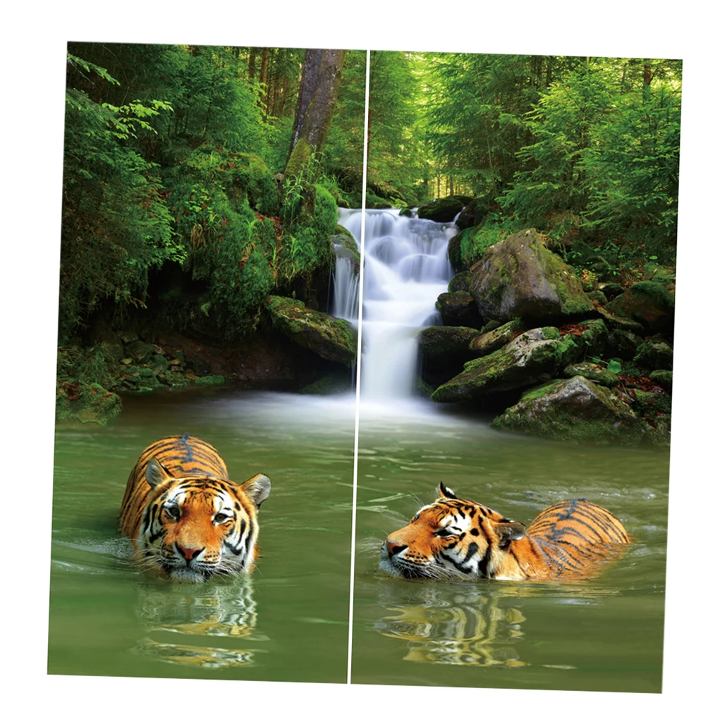 Tigers 2 панели затемняющие занавески для комнаты, 3D эффект печати занавес с изображением животных гостиной спальни занавески на окна, 60x65 дюймов - Цвет: Tigers