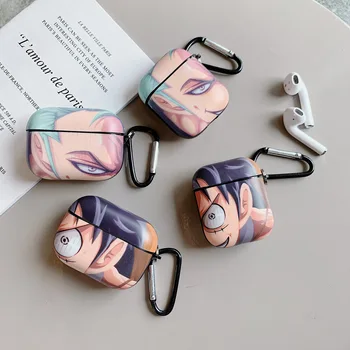 

Fashion Cartoon One Piece Luffy Zoro wireless Bluetooth headset case For Apple Airpods 2 1 3 pro Cute Earphone Soft Cover Box