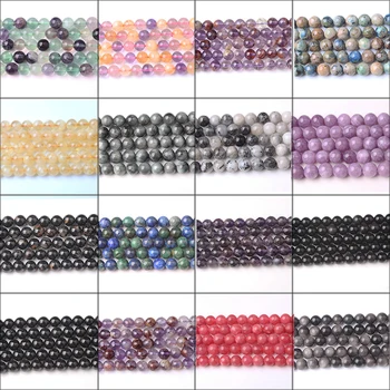 

LingXiang Fashion Natural Jewelry Loose Beads 4-12mm DIY Woman Bracelet Necklace Ear Stud Accessories Series