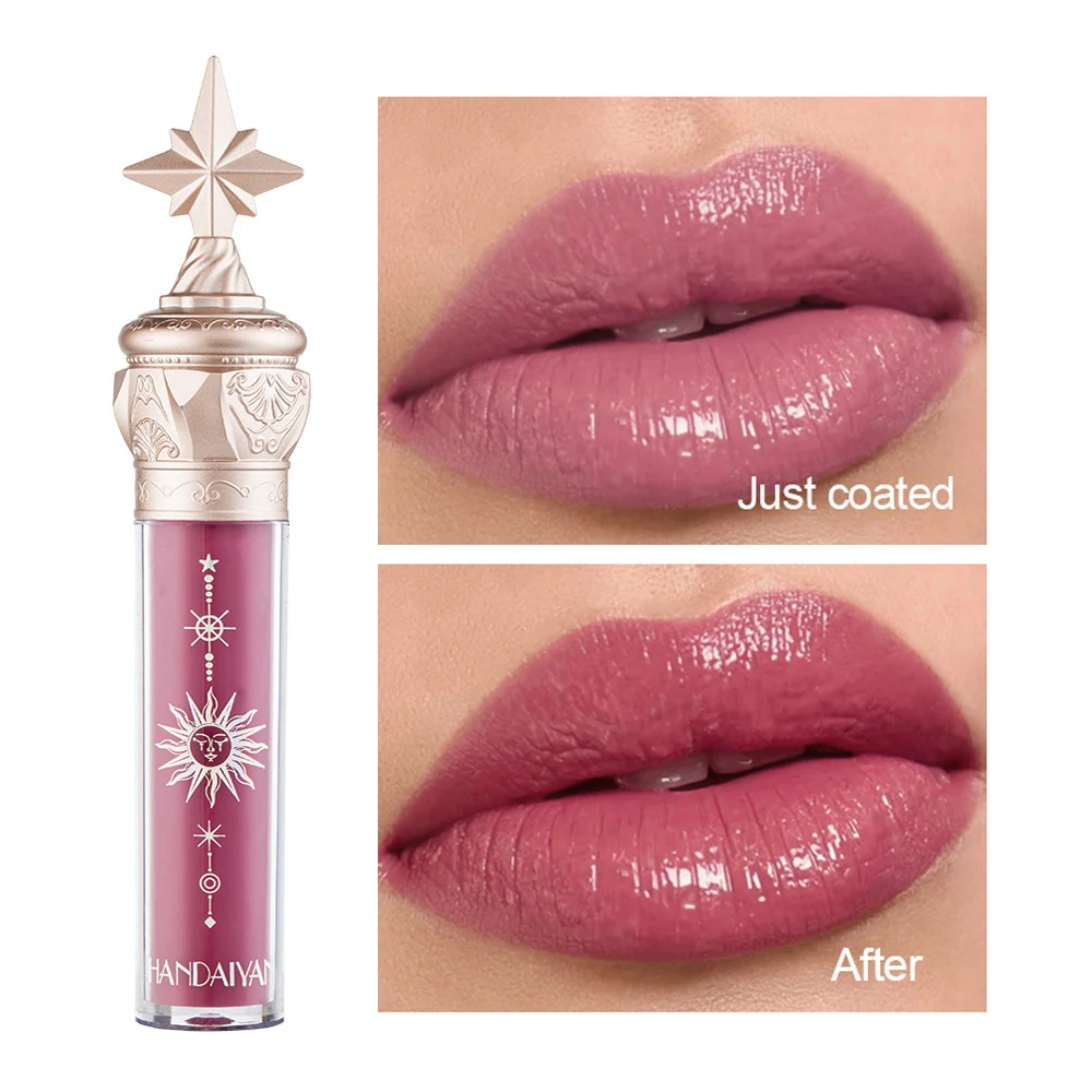Plumper Lip Gloss Shimmer Lips Makeup Waterproof Glossy Mirror Lip Tint Cosmetic Moisturizing Long Lasting Nude Liquid Lipstick