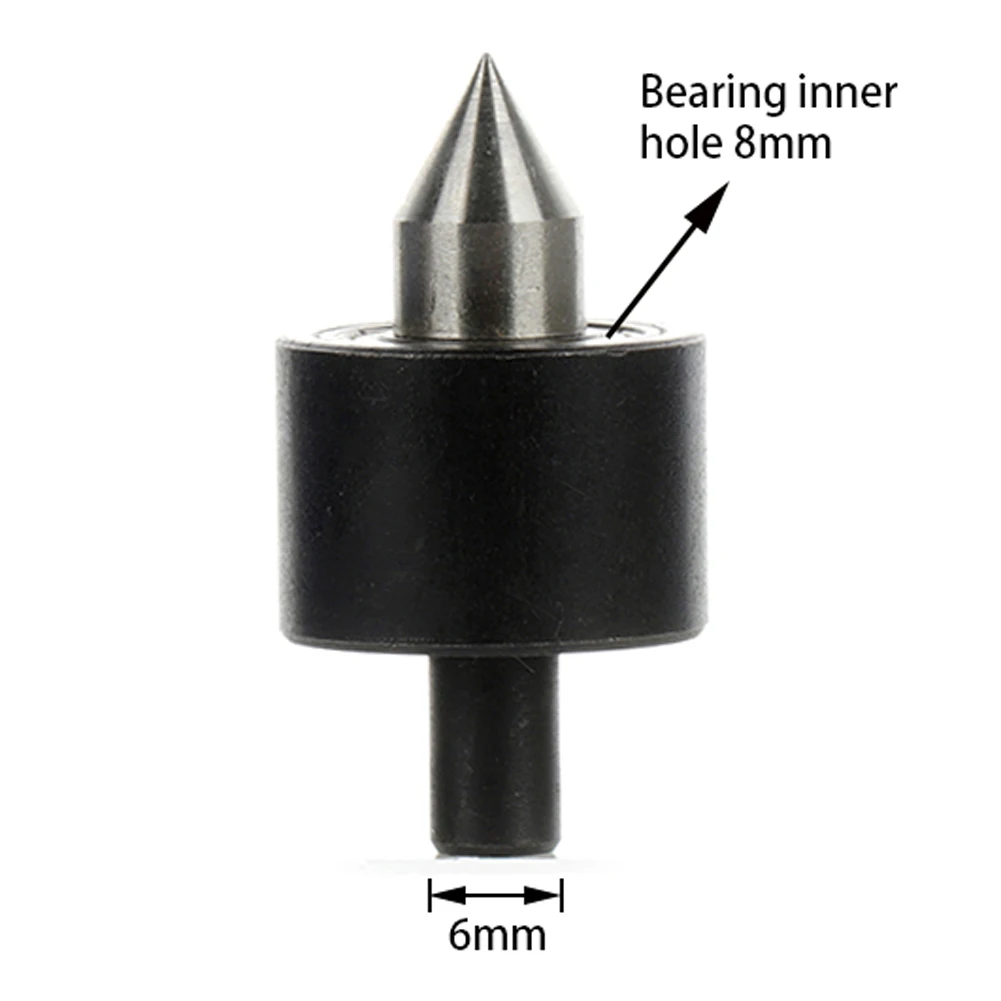 Прямая Центральная головка для токарного станка вращающийся центр 6 мм хвостовик DIY аксессуары для мини токарного станка