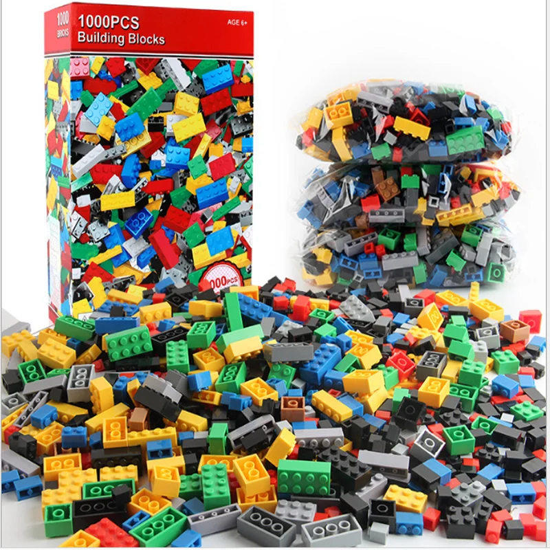 

1000 Pieces DIY Building Blocks Bulk Sets City Creative Classic Technic Creator Bricks Assembly Brinquedos Kids Educational Toys