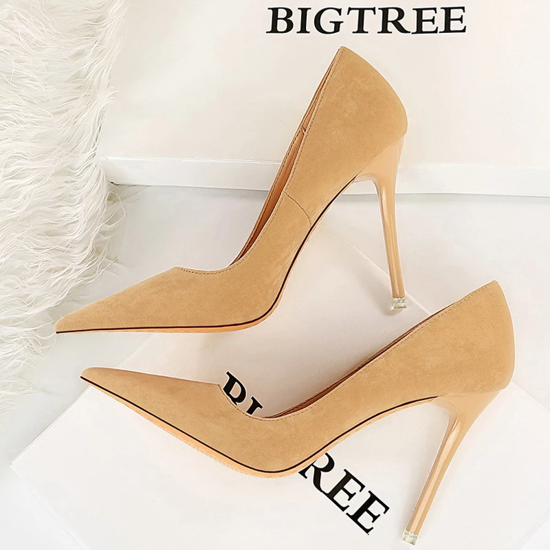 Shoes Suede Women Pumps New High Heels Fashion Sexy Party Shoes Stiletto Ladies Shoes Women Heels Plus Size 42 43