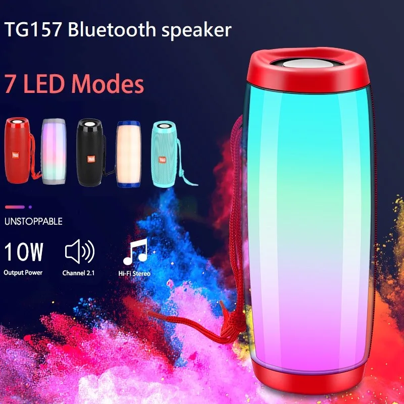 Беспроводная Bluetooth Колонка TG157 мощная Портативная колонка уличная с басами HIFI TF FM