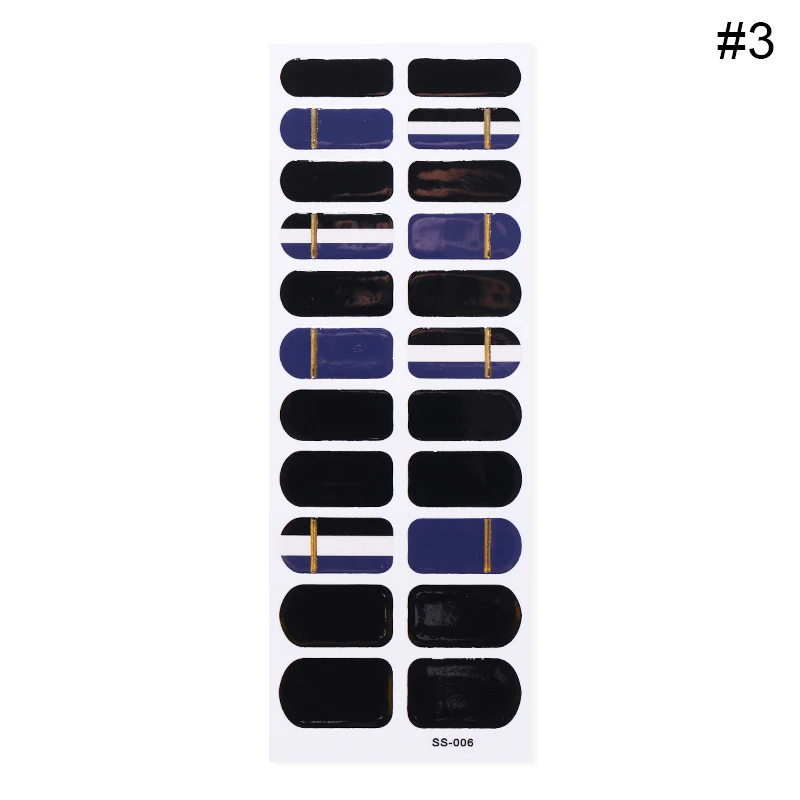 Nail Wraps 16 Съемный полное покрытие поддельные ногти Типсы с клеем, стикер смешанный шаблон многоразовые инструменты для украшения ногтей - Цвет: Nail Wraps 16