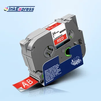 

24mm TZe-455 Labels White on Red For Brother P touch TZe 455 Laminated TZe Tape For Brother P touch Label Maker PT-9600 PT-D600