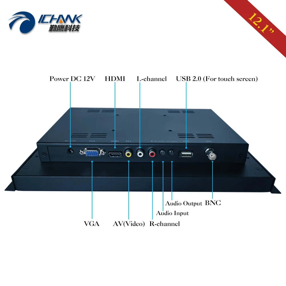 4:3 HDMI Է USB ݼ  Ӻ  , ׼ ġ LCD ũ ÷ ZK120TC-592R, 12.1 ġ PC , 1024x768p