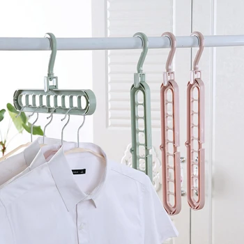 

Multifunction Clothes Drying Rack Storage Hanger Multi-port Support Plastic Scarf Clothes Hangers for Wardrobe Outdoor Balcony