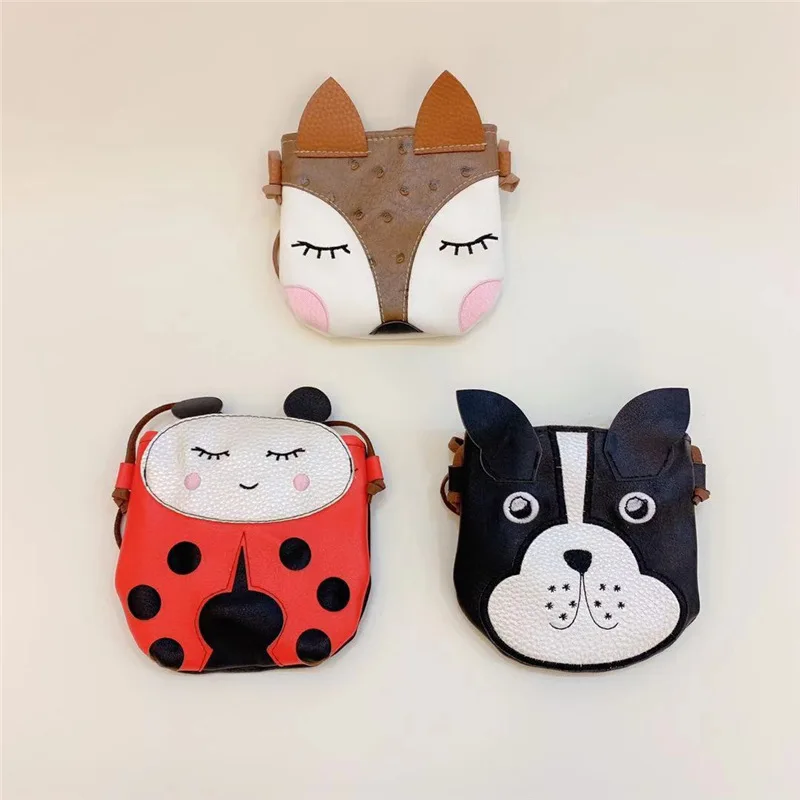 Kids Cute Mini 3D Dog Plush Coin Purse Pencil Bag Wallet Pouch Boy Girls Gift
