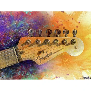 

DIY Painting By Numbers Guitar Oil Picture By Numbers Modern 40x50cm Wall Art Canvas Picture Hand Painted Home Decoration