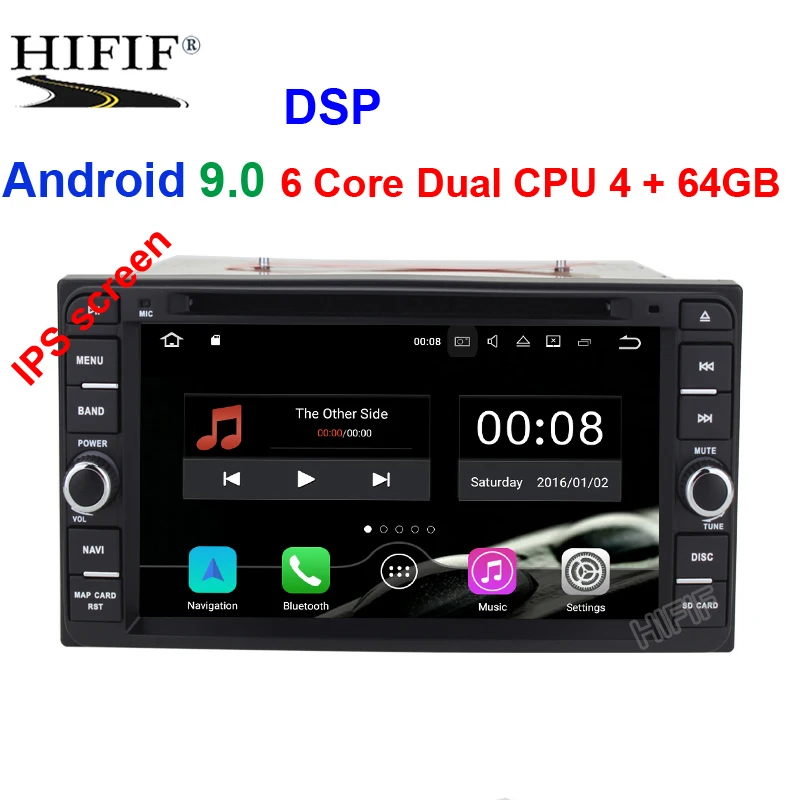 Best IPS 6 Core 4G+64G Car DVD Radio GPS Navi For Toyota Hilux VIOS Old Camry Corolla Prado RAV4 Prado 2003-2008 support dab+ 0