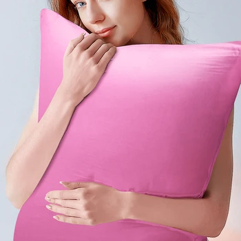 

High Quality Pure Satin Silk Soft Pillowcase Cover Chair Seat Bedding pillow Cover Square Pillow Cases Bed Linings Multicolor