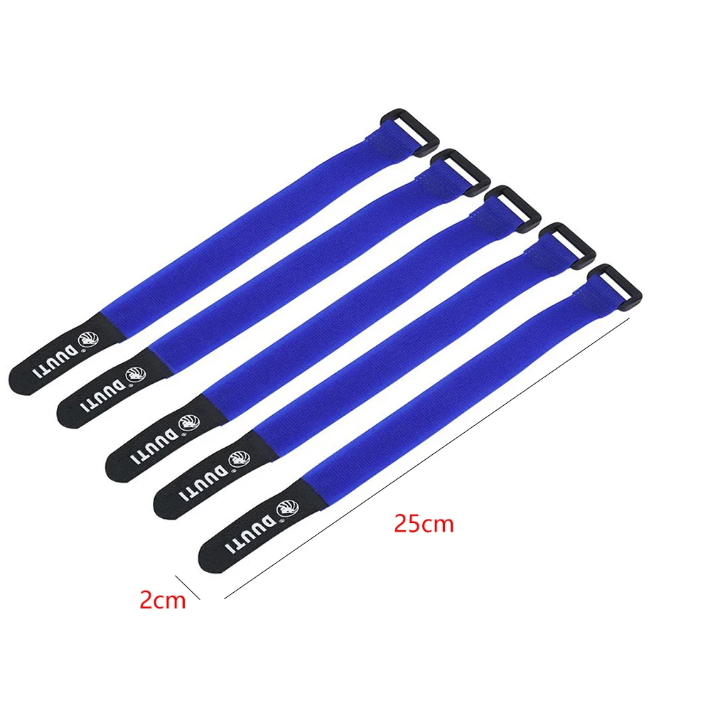 5pcs Sports Cycling Riding Adjustable Nylon Bicycle Handlebar Seatpost Tie Straps Accessories