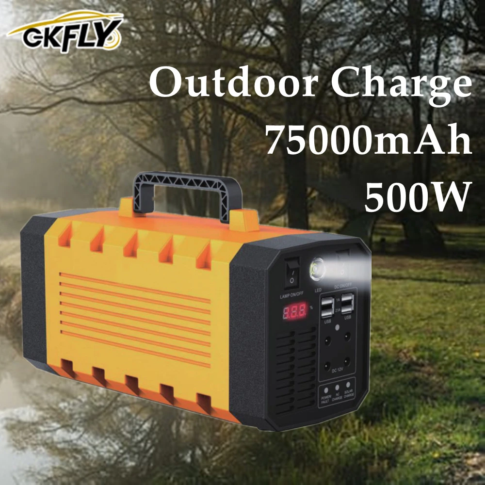 noco boost plus GKFLY 500W Power Station 220v Solar Power Generator Pure Sine Wave Energy Storage Supply Power Bank Car Outdoor Charger noco boost