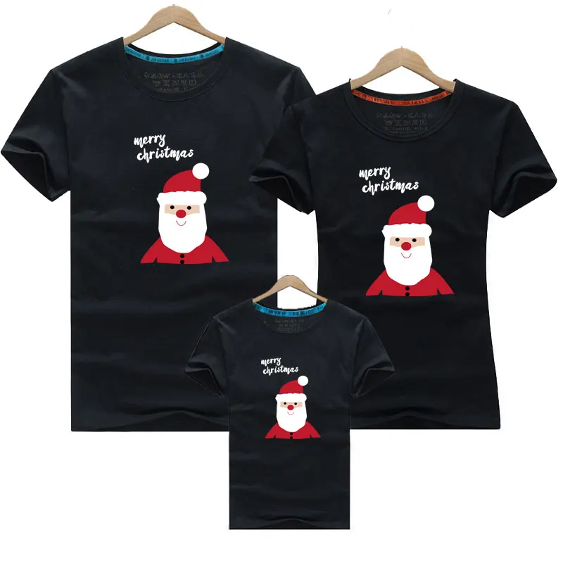 

2019 Christmas Matching Clothing Family Look Mom Daughter T shirts Father Son Santa Claus Family Clothing Dad Mom Boy T-Shirt