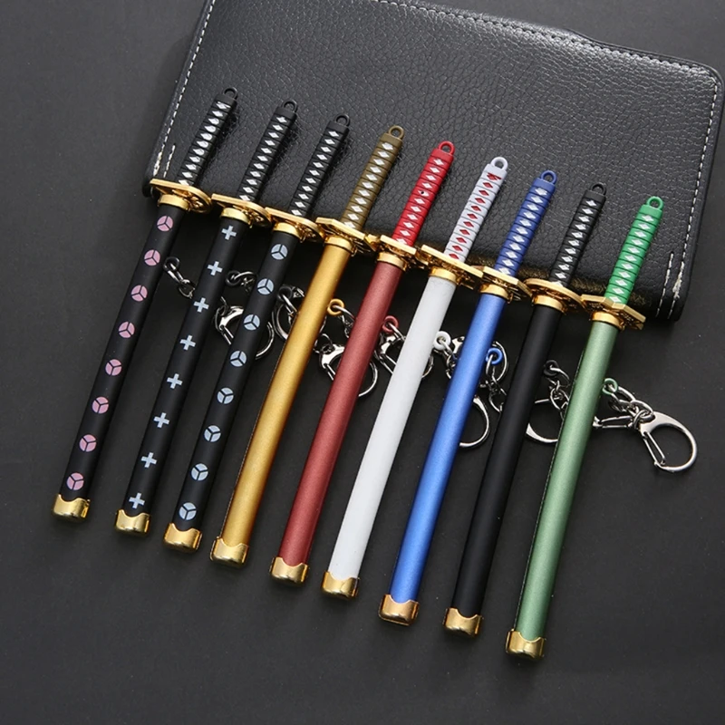 1 PC Anime Peripheral Gift Famous Knife Keychain Metal Demon Slayer Sword Katana Ghost Blade Metal Pendant Keyrings Decor