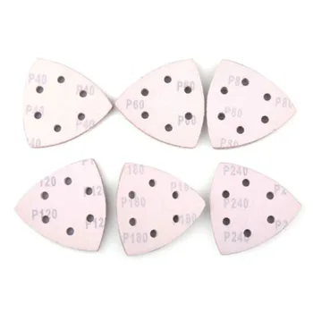 

Part Sandpaper Supplies 60pcs Set Hook & Loop Alumina Triangular Grinding