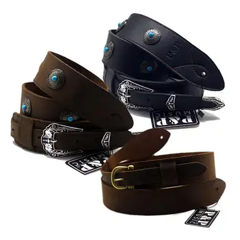 

High Quality Leather Guitar Strap 118-133CM Metal Button Adapter Locks Adjustable Musical Instrument Guitar Accessories