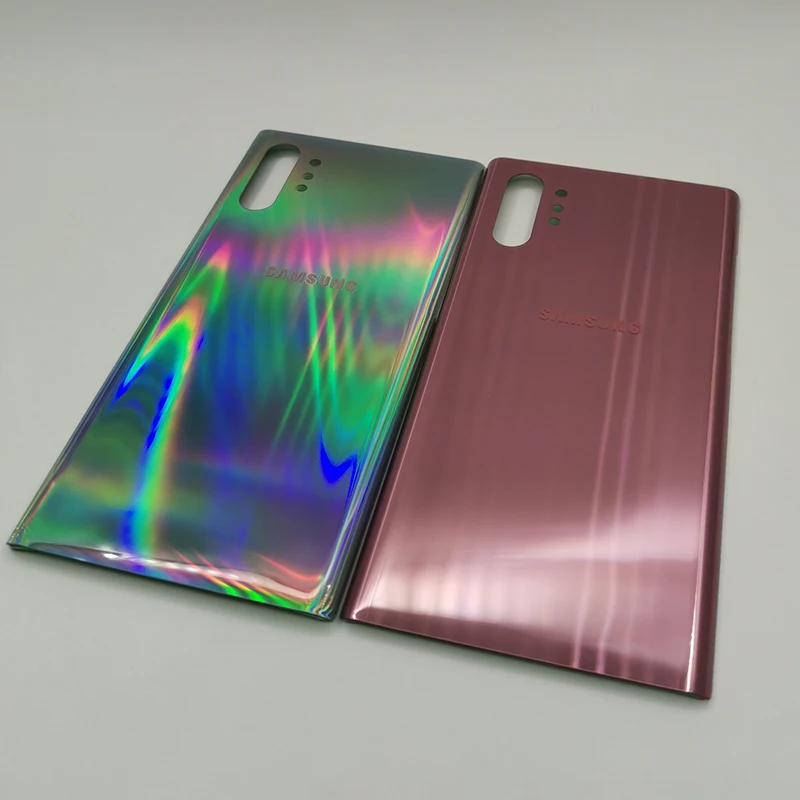 Note 10plus чехол для телефона для samsung Galaxy Note 10 Plus 10+ задняя крышка для батареи стеклянная дверь задний корпус чехол Замена+ наклейка