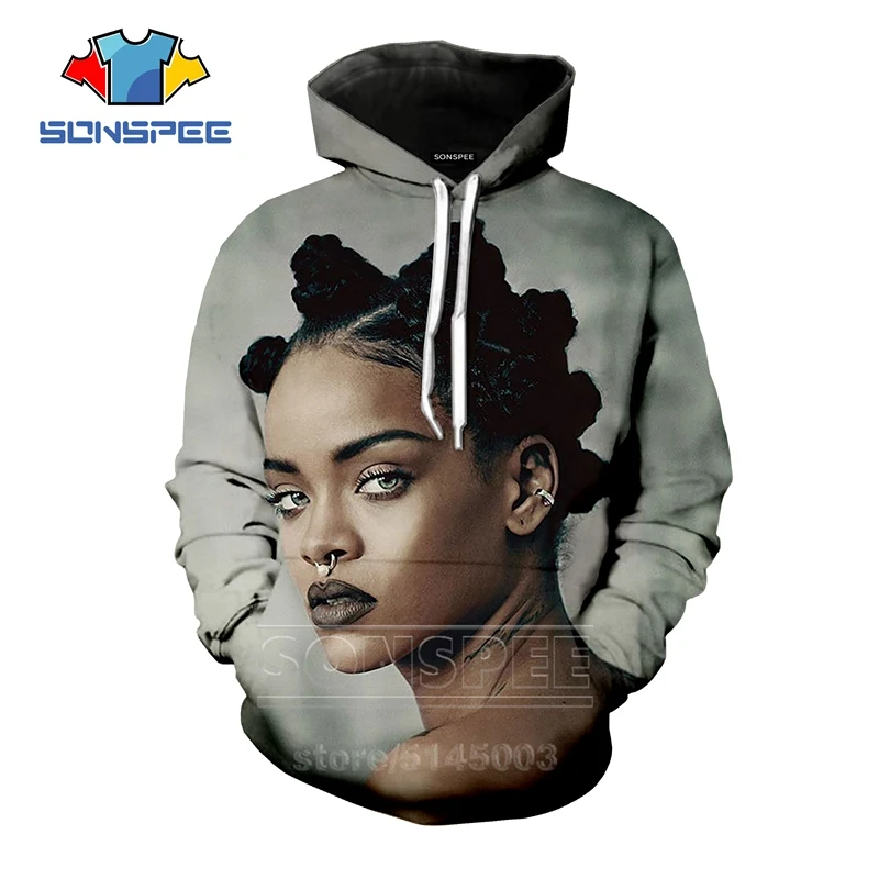 6 Rihanna, толстовки, осень, новинка, для мужчин и женщин, толстовка, 3D принт, сексуальная певица, с длинным рукавом, топы, в стиле хип-хоп, уличная одежда, пуловер с круглым вырезом, C059-14 - Цвет: 6
