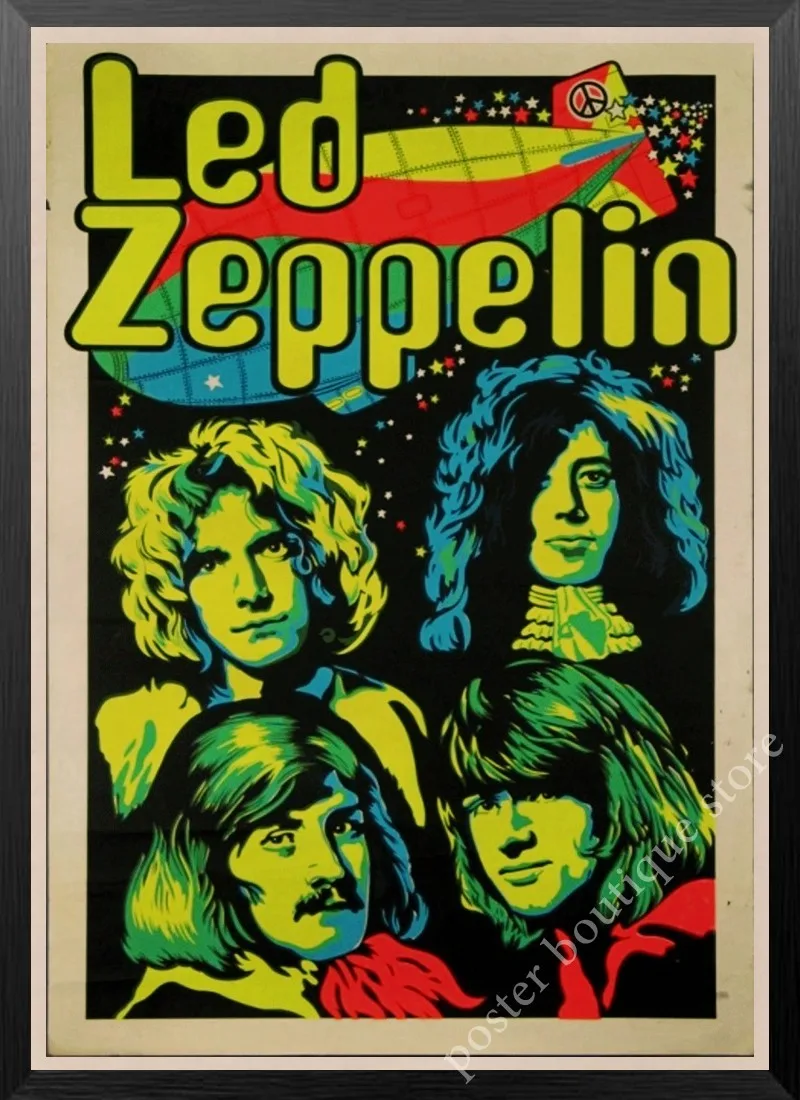 Led Zeppelin рок-н-РОЛ постер, Jimmy страница, Роберт Плант винтажные наклейки домашний Декор наклейки на стену девять процентов/4