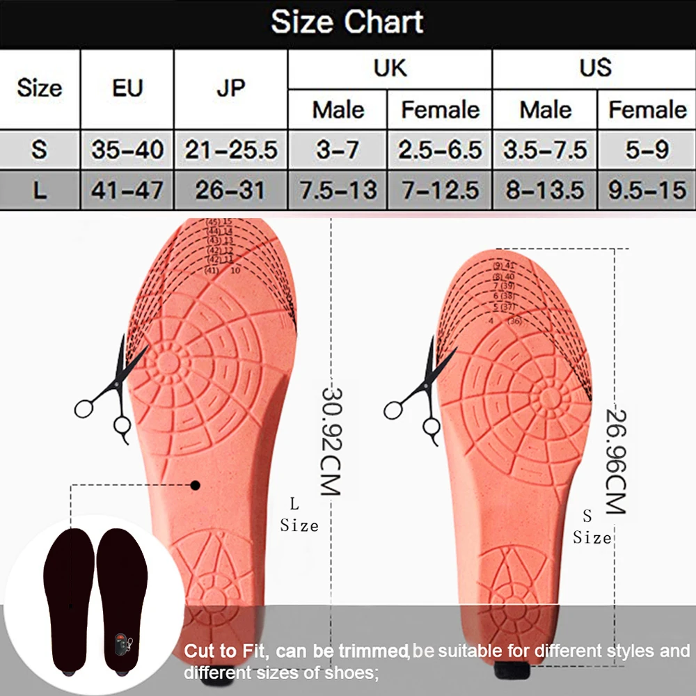 Зимние электрические Отопление Лыжная шпон обувь отопление стельки перезаряжаемые поддержка дистанционное управление для мужчин и женщин