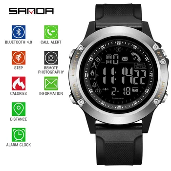 

Outdoor Smart Watch Man SANDA 5010 Sports Pedometer Smartwatch Waterproof Fitness Tracker Electronic Clock Message Call Reminder