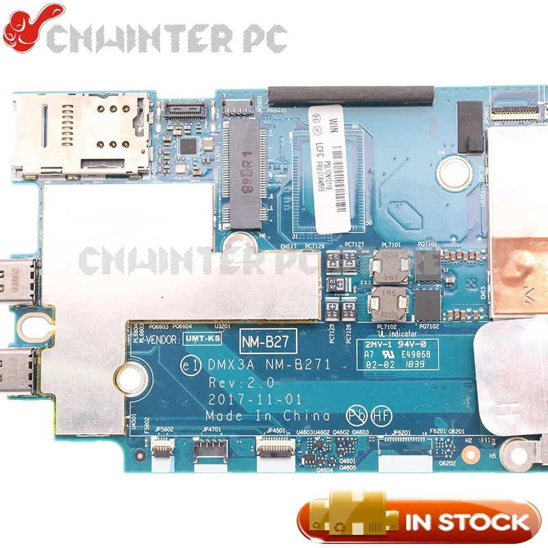 NOKOTION For Lenovo Thinkpad X1 Tablet Evo Motherboard 01AW888 DMX3A NM-B271 I5-8250U CPU 8G RAM