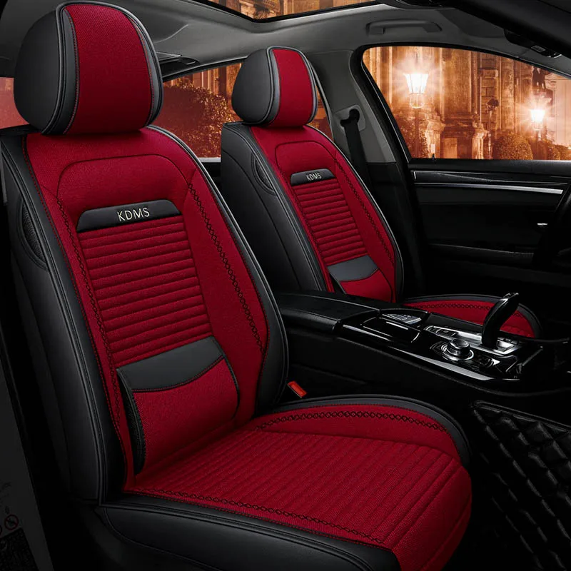 KADULEE flax car seat covers For Skoda Octavia 2 a7 a5 a3 Fabia Superb 2 3 Rapid Yeti super auto accessories seat cover cars