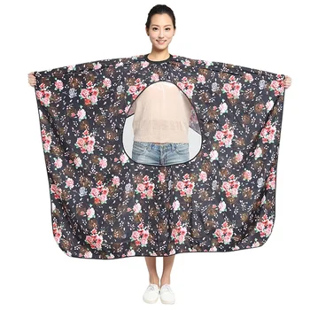 

Salon Professional Hair Styling Cape,Hair Cutting Rose Waterproof Hairdresser Wai Cloth with Viewing Window Barber Gown
