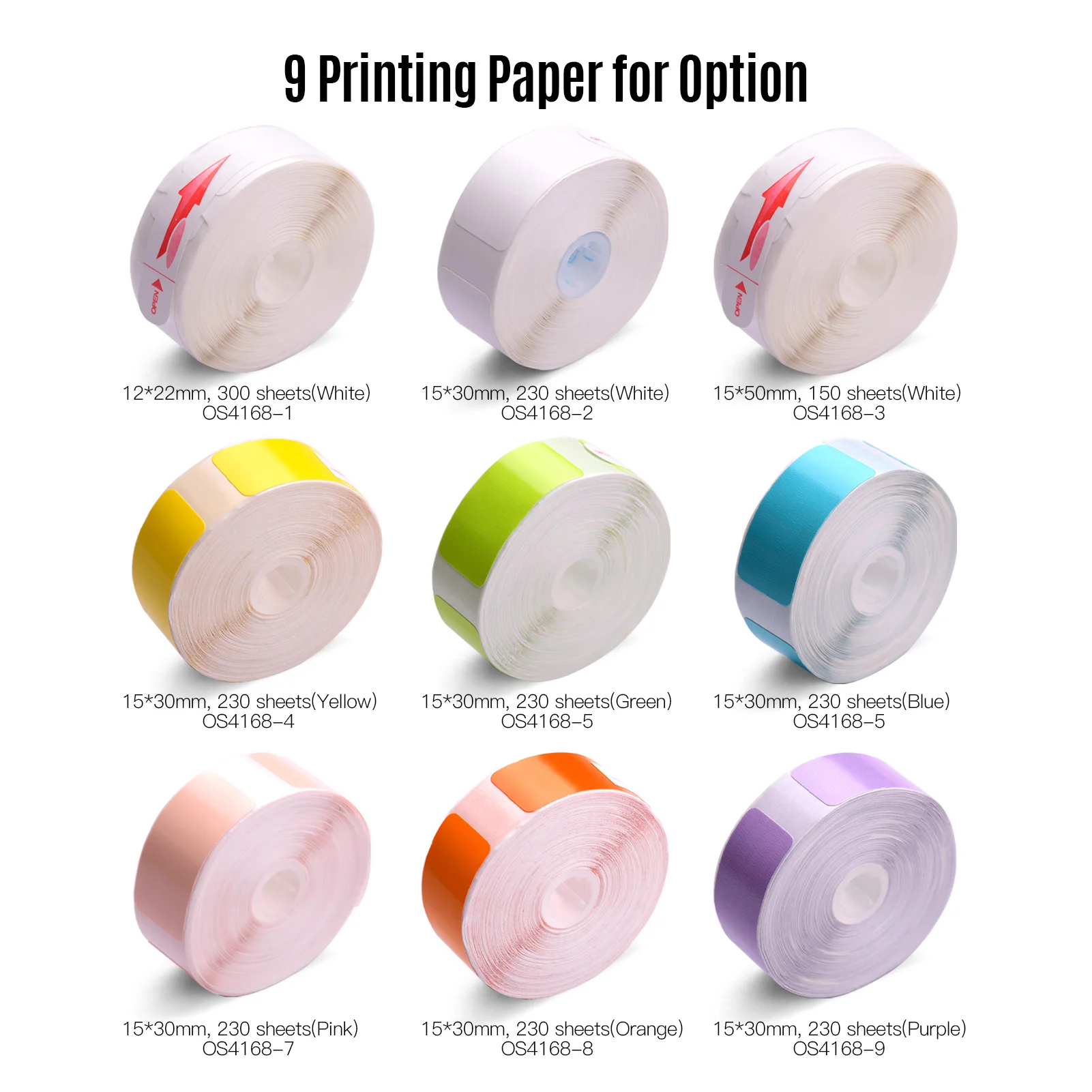 1 rollo térmico impresión etiqueta papel adhesivo nombre Precio de etiqueta de código de barras a prueba de agua lágrima resistente para L11 impresora de etiquetas