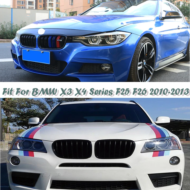 1 комплект передний бампер гоночные грили почек решетки для BMW F25 F26 X3 X4 2010 2011 2012 2013