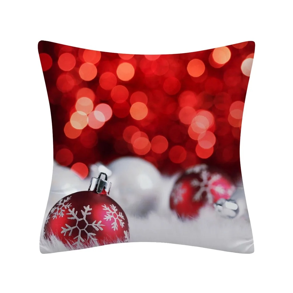 Рождественская наволочка для подушки, блестящий диван из полиэстера, наволочка, домашний декор, наволочки, Funda Cojin# jink - Цвет: M