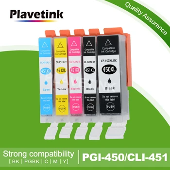 

Plavetink 5 Color PGI 450 CLI 451 Printer Ink Cartridge Compatiable For Canon PIXMA MG5440 MG5540 MG5640 MG6440 Ip7240 MX924 Pri