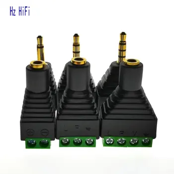 

1PCS 3.5MM AUX Audio Jack Male Stereo Sound Track Plug Solderless Connector DIY Screw Lock Cable Adapter for Audio Video