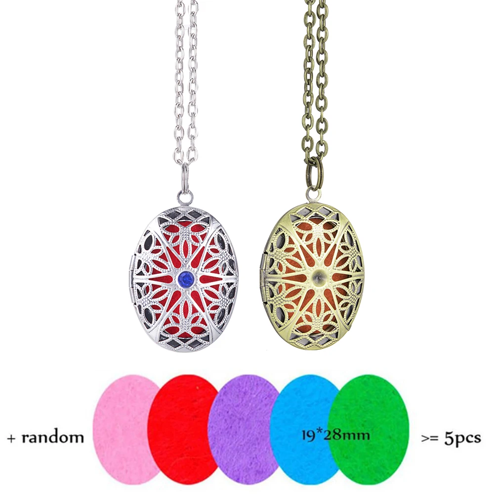 Vintage Antique Silver Plated Pendant Perfume Aromatherapy Diffuser Necklace Locket Essential Oil Boys Necklaces | Украшения и