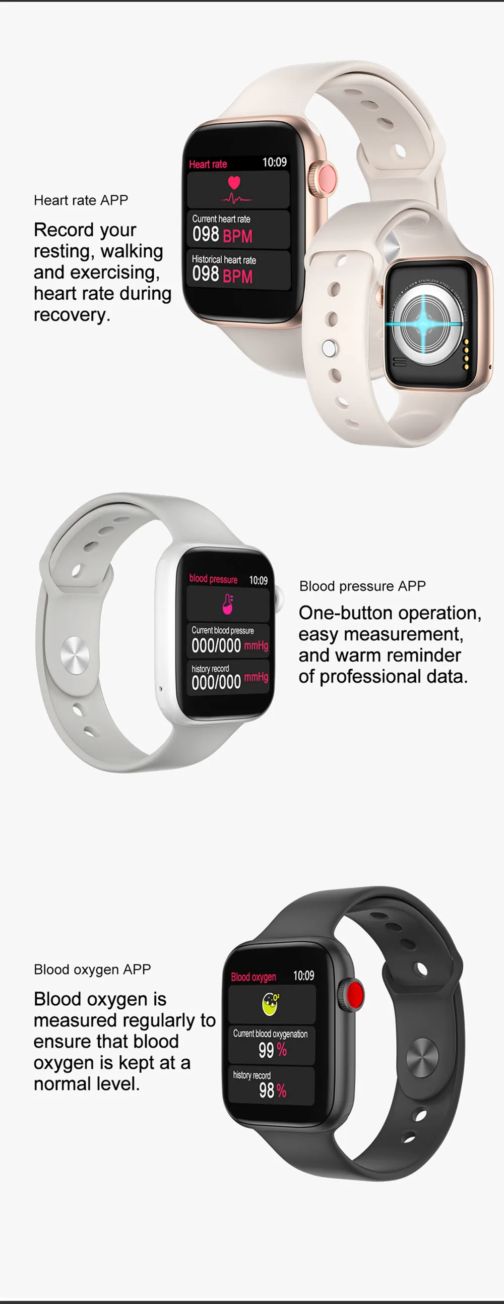 IWO 8 MAX Смарт-часы 44 мм полный сенсорный фитнес-трекер спортивные Смарт-часы Браслет замена для Android IOS Pk W34 Iwo8 F10