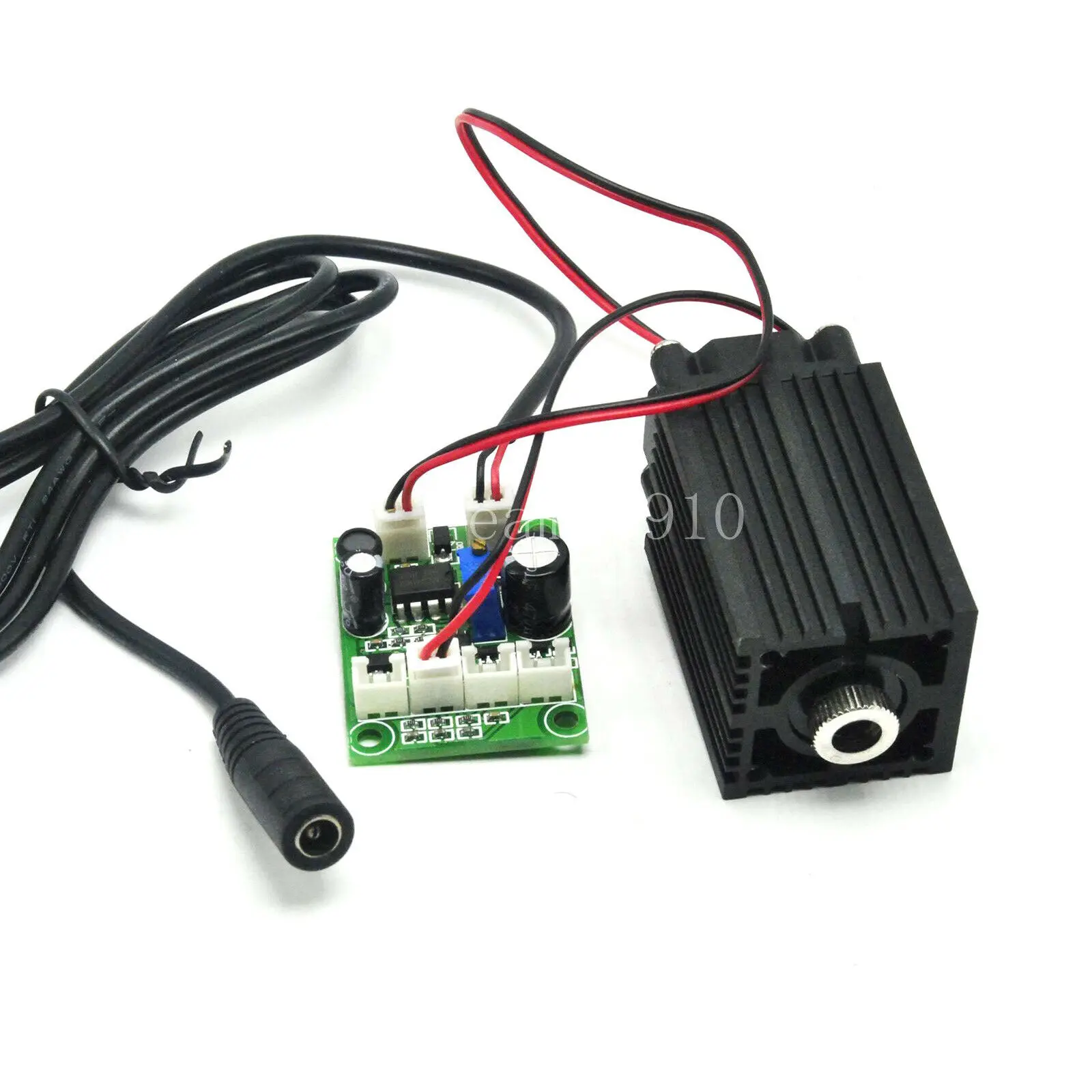잔디 그린 도트 레이저 다이오드 모듈, 긴 작동, 12V 어댑터 포함, 90mW, 515nm, 520nm