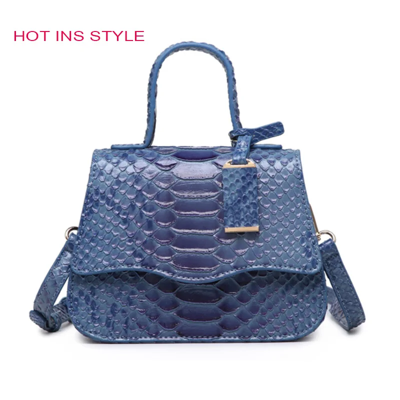 Korean Style Luxury Python Pattern Leather Tote Handbag Fashion Lady Shoulder Bag PU Snake Leather Tote Bag