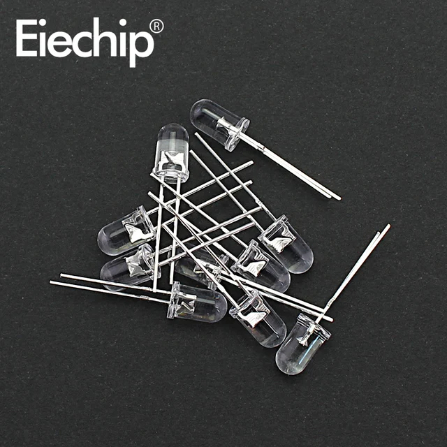 100pcs/200pcs 3mm 5mm LED Diode Assorted Kit White Green Red Blue Yellow Orange F3 F5 Leds Light Emitting Diodes electronic kit 5mm-white-100pcs